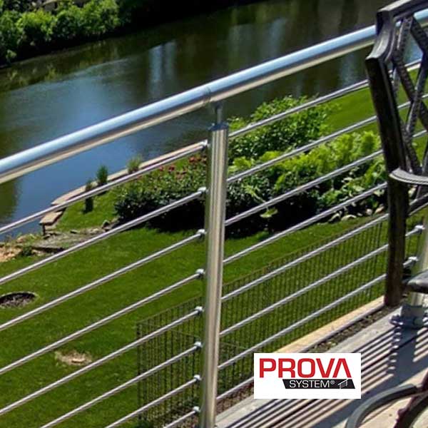 Prova PA8 Silver Handrail Connectors Installed - The Deck Store USA