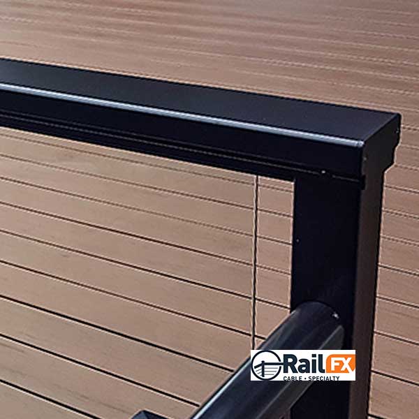 RailFX Series 200 Top Rail End Plate On Rail - The Deck Store USA