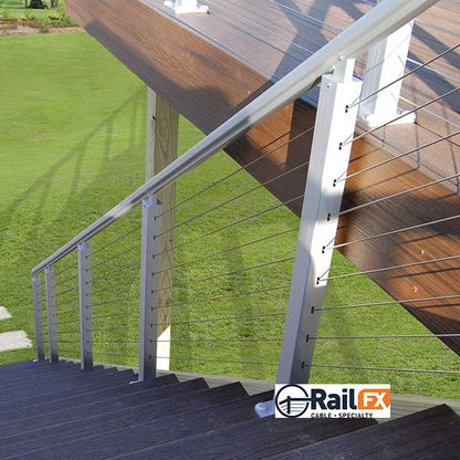 RailFX Series 250 Graspable Top Rail On Stairs - The Deck Store USA