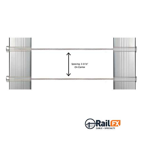 RailFX Cable Rail Minimum Spacing - The Deck Store USA