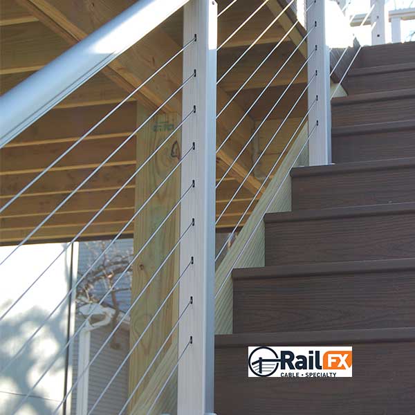 RailFX Stair Posts Installed - The Deck Store USA
