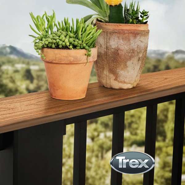 Trex Signature Cocktail Rail Brackets Installed at The Deck Store USA