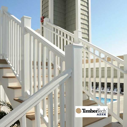 Timbertech/Azek Square Composite Balusters Installed - The Deck Store USA