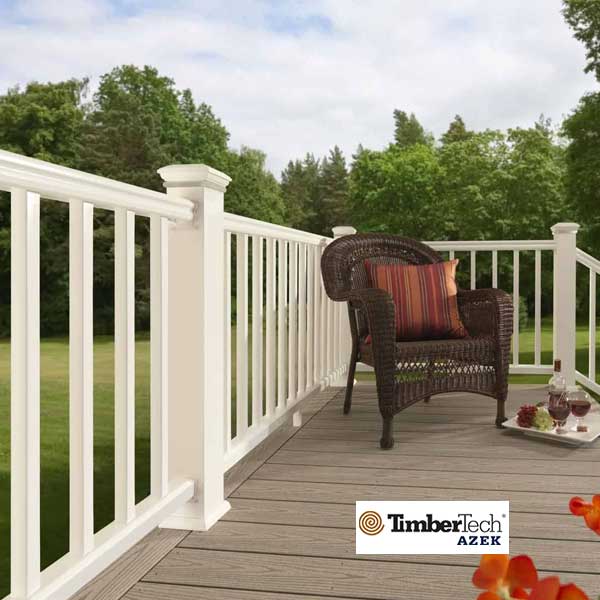 RadianceRail Express Square Composite Balusters Installed - The Deck Store USA