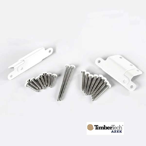 White RadianceRail Express Stair Hardware Kits at The Deck Store USA